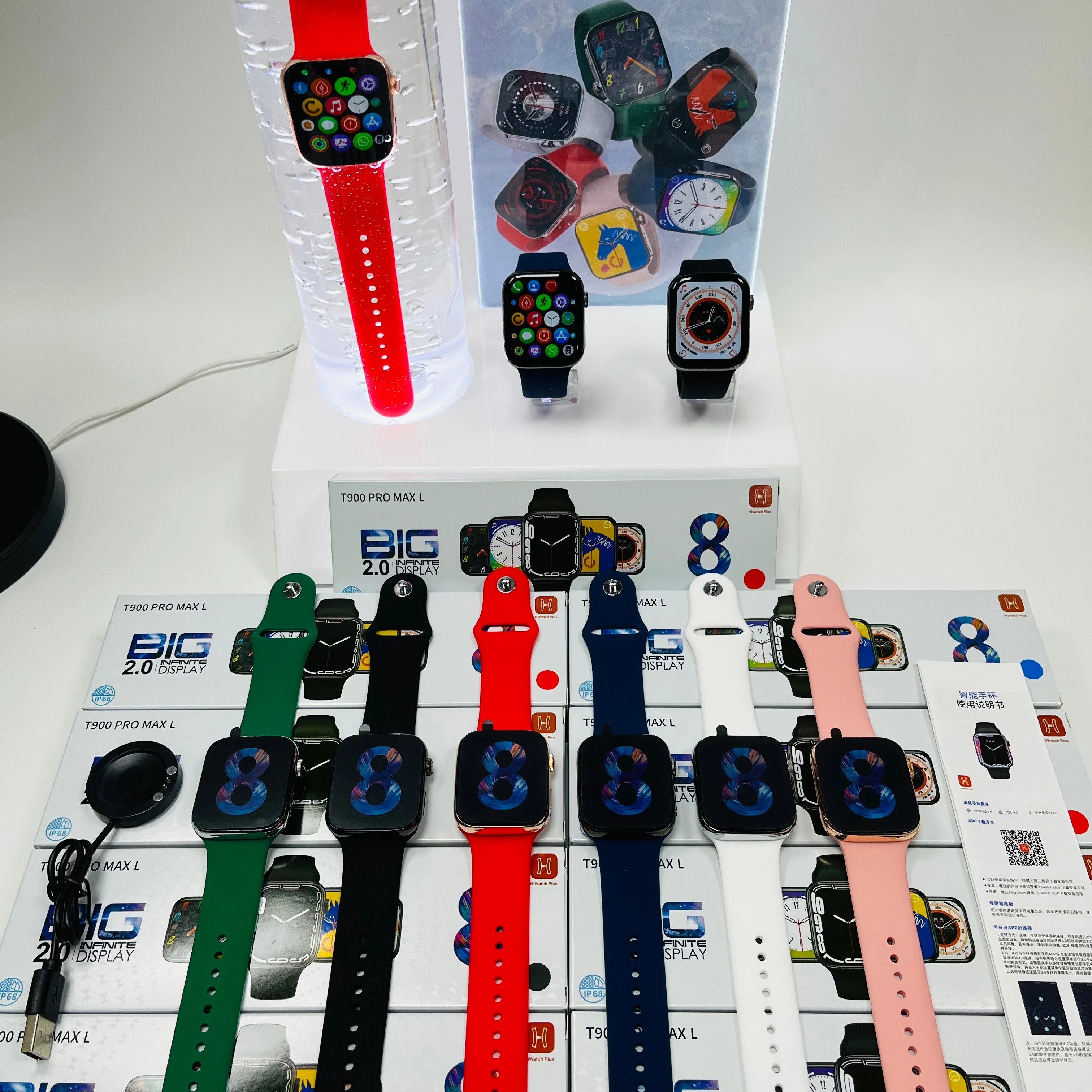New T900 Pro Max L 1.81 inch Smart Watch Smartwatch OEM Factory Quality Series 8 BT Calling T900 Ultra Smart Watch