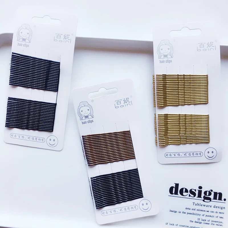 36 piece   2 inch metal bobby pin set black color hairpin hairgrip