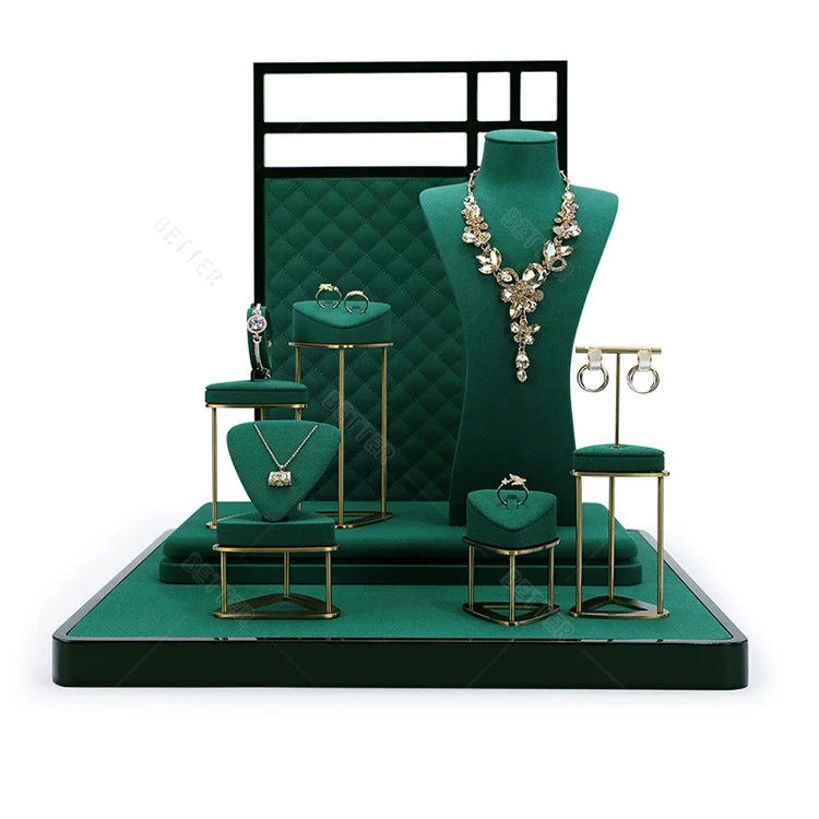 Velvet Necklace Display Bust Stand Jewelry Organizer Mannequin Neck Model Chain Pendant Holder Tower