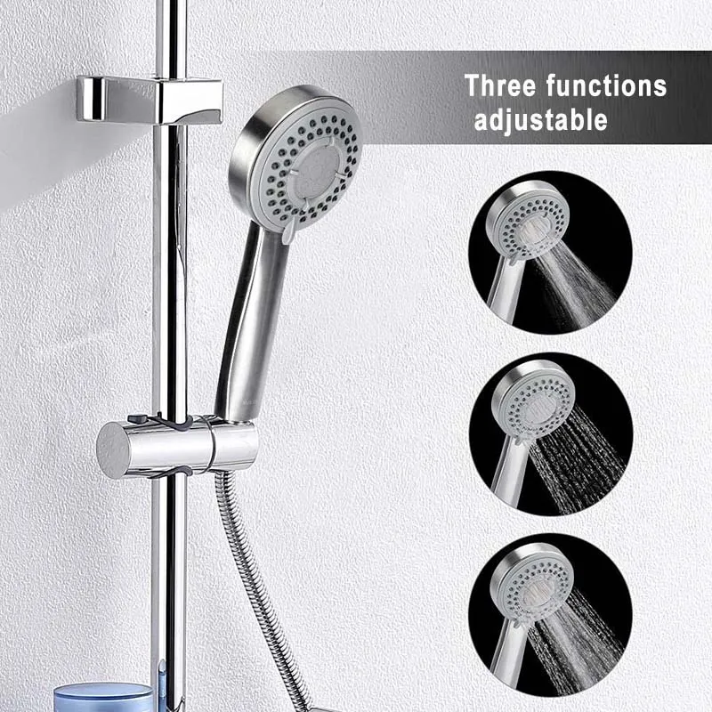 
Multifunctional 3 Settings Stainless Steel Hand Held Shower Head Water Saving Massage SUS304 Shower Head 