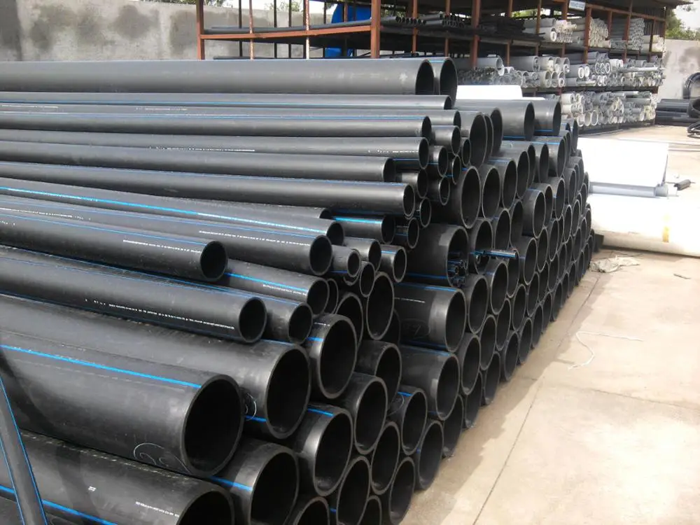 high quality extruded HDPE pipe for water irrigation power plant water supply  drainage and water treatment plant