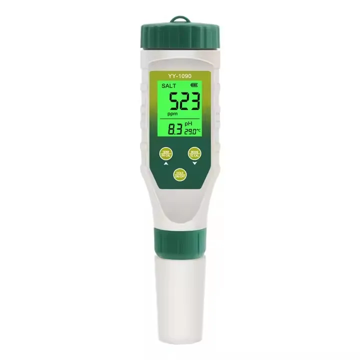 YY-1090 Hydroponics Aquaculture Multi-function 5 In 1 Salinity / Tds /ec / Temp / Ph Meter Water Testing Kit For Koi Pond