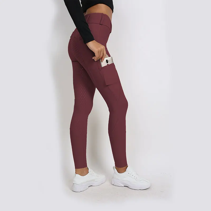 Customized Equestrian Breeches Wholesale Women Full Silicone Anti-pilling Equestrian Apparel For Horse