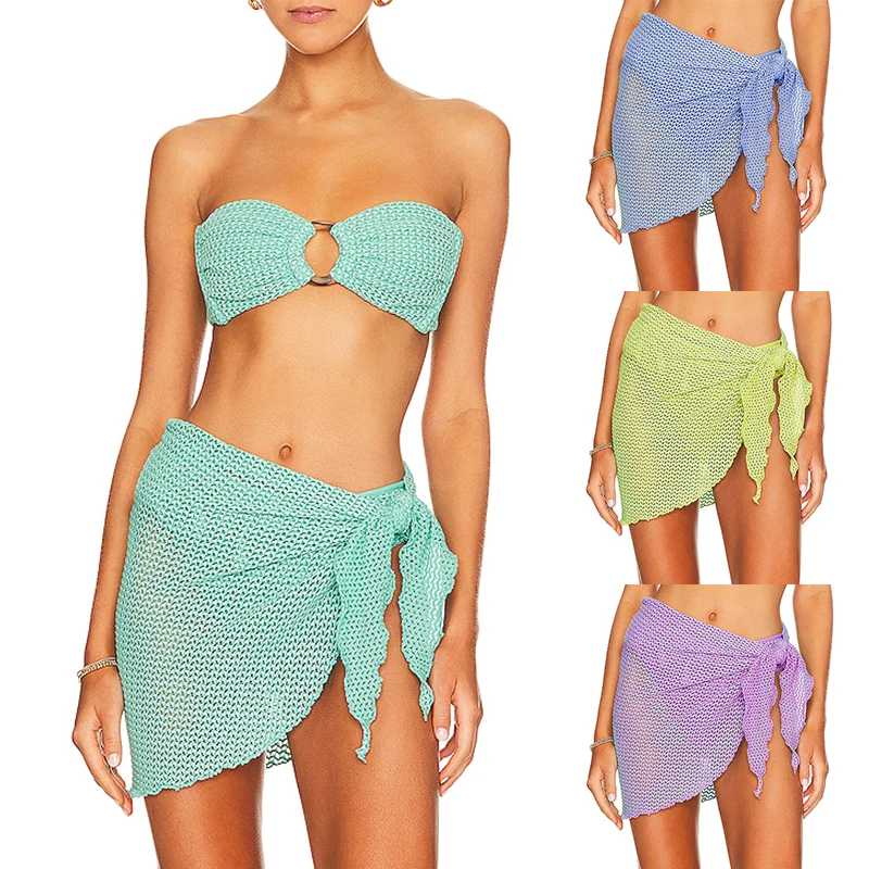 new textured 3 piece swimsuit seamless checkered women bikini set wholesale woman swimwear