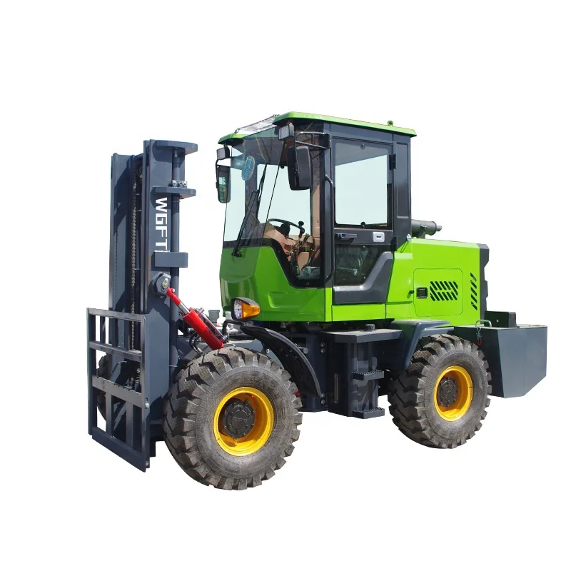 WGFT Discount Diesel Forklift Truck Cheap Non-Slip Off-road Tire 3-6 Ton All Rough Terrain Off-road Fork Lift Forklift