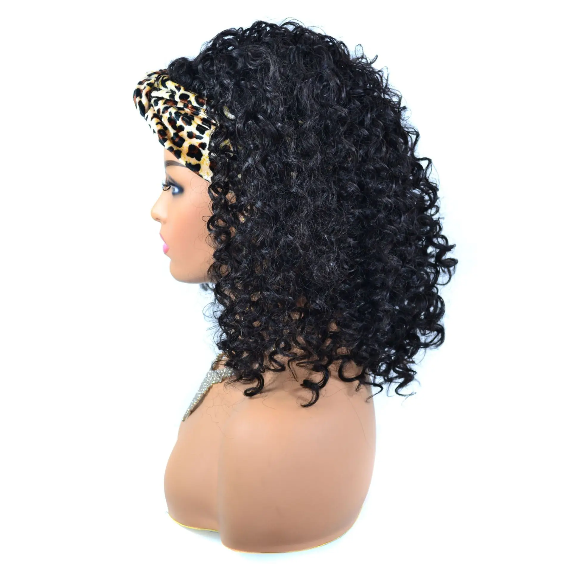 Good Quality Sexy Deep Curly Wigs Medium Length Headband Wigs Human Hair Cheap Prices Pre Pluck Lace Wig