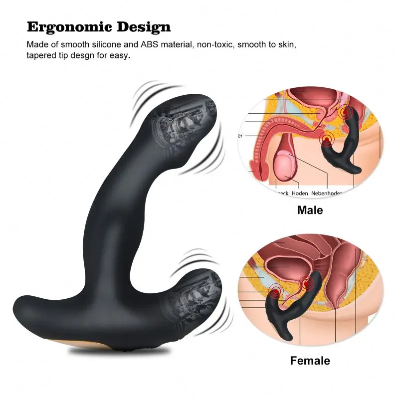 Silicone 9 Modes Male Prostate Massager Anal Plug Waterproof Butt Plug Anal Vibrator Sexy Toy Adult Sex Toys For Men