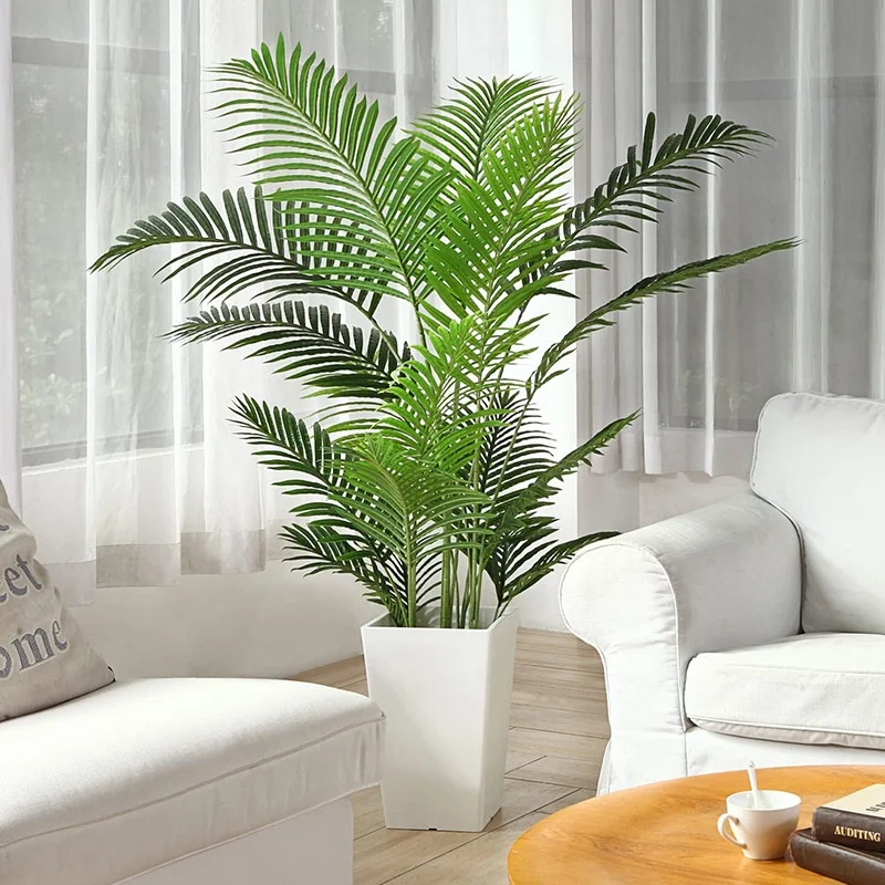 YJ Hot Selling Artificial Large Potted PE Palm Tree Scandinavian Home Living Room Decoration Loose-Tailed Sunflower