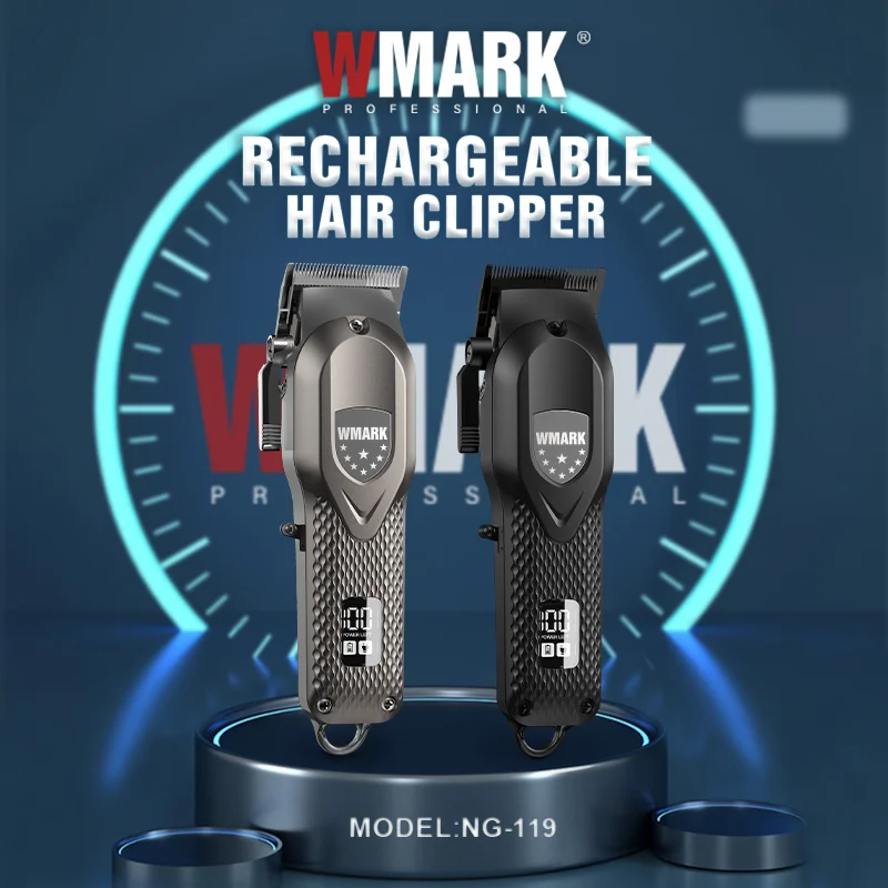 WMARK NG-119 RTS Electric Barber Salon Hair Detail Trimmer Rechargeable Hair Trimmer Clippers For Men