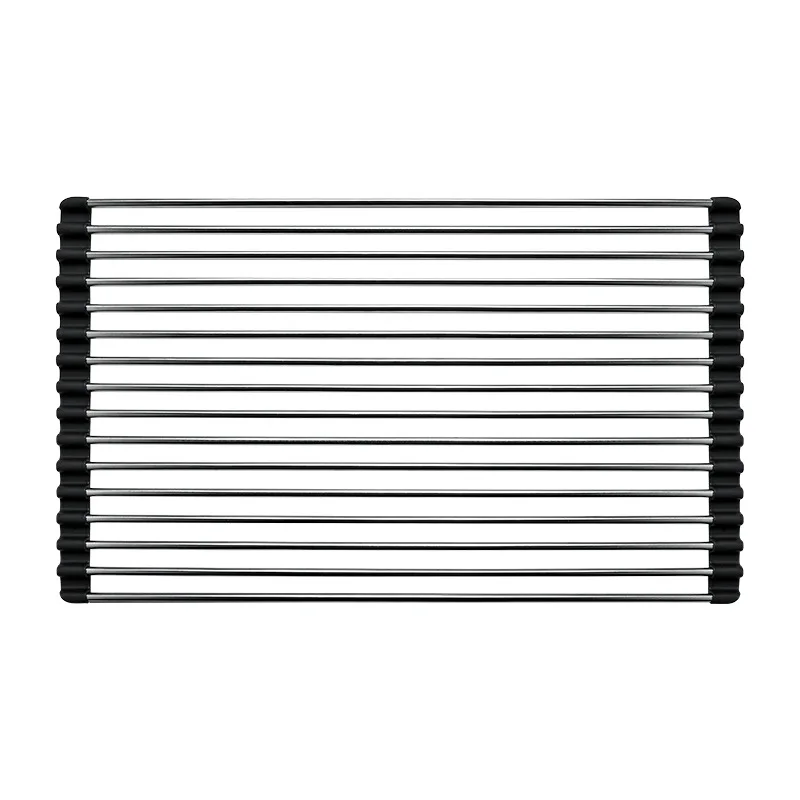 Multi functional silicone drain roller shutter, household bowl and chopstick storage rack, stainless steel sink rack