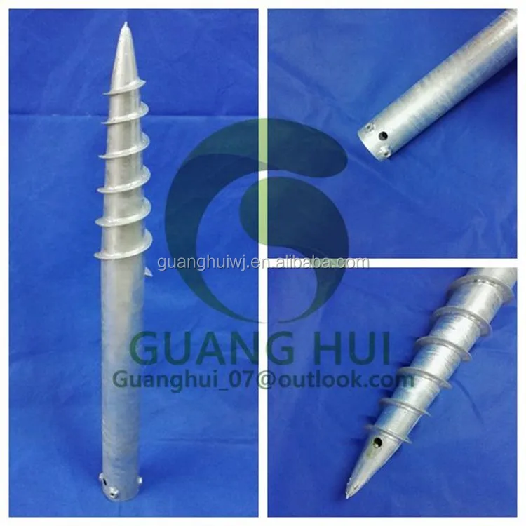 hot dip galvanized ground screw anchor screw pile anchor ground peg