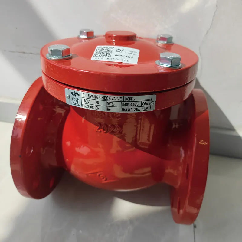 wholesale check valve Flange swing check valve Red fire pipe check valve PN16 pressure