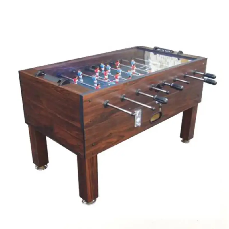 Commercial Use Coin Operated Football Soccer Table Glass Top Foosball Arcade Game Machine
