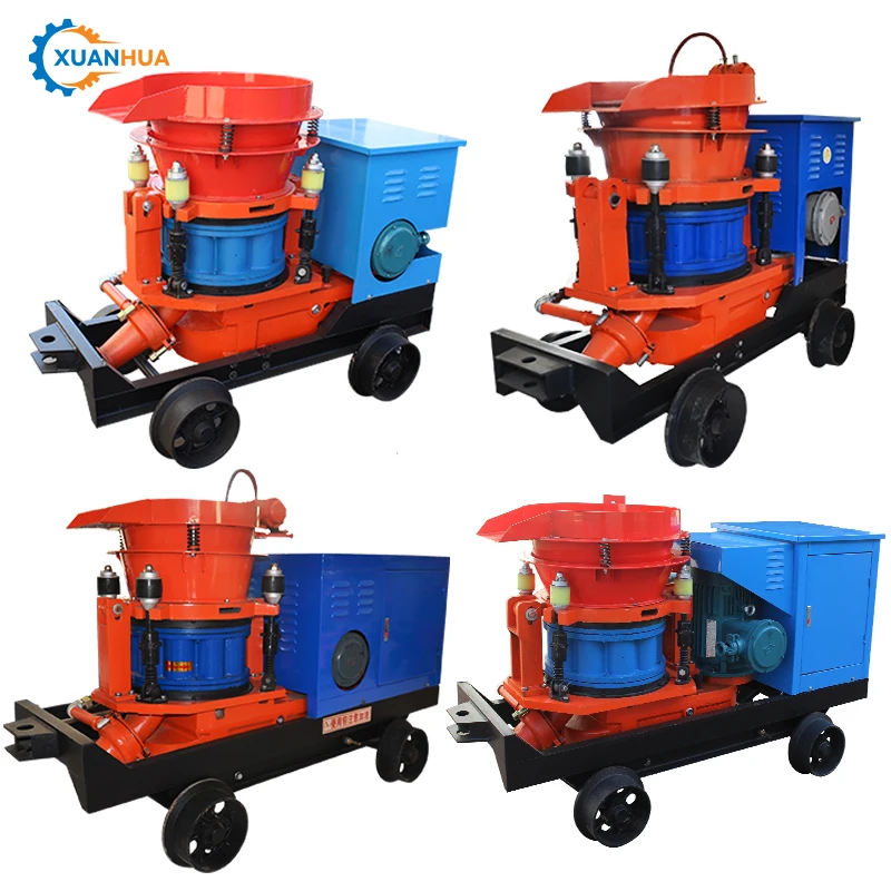Concrete Injection Shoot Throwing Machine Dry Wet Mix Concrete Spray Shotcrete Shot-Blasting Machine