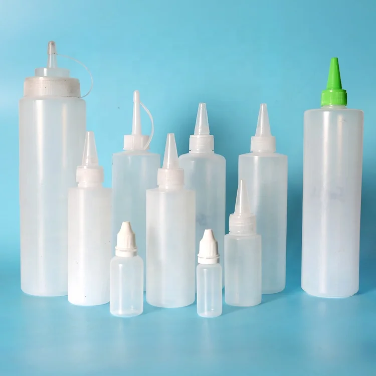 Food Grade Plastic Squeeze Sauce Bottle for Ketchup Empty Refillable Condiment Container