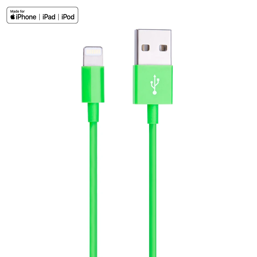 WamaxLInk TPE material  ABS shell USB cable 2.4A charging cable 1M for lightning