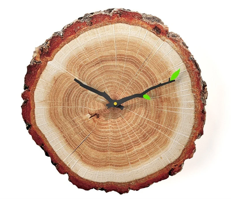 
Distressed Wood 12 and 16 Inch Accent Wall Clock Rattan Hall Wall Clocks 