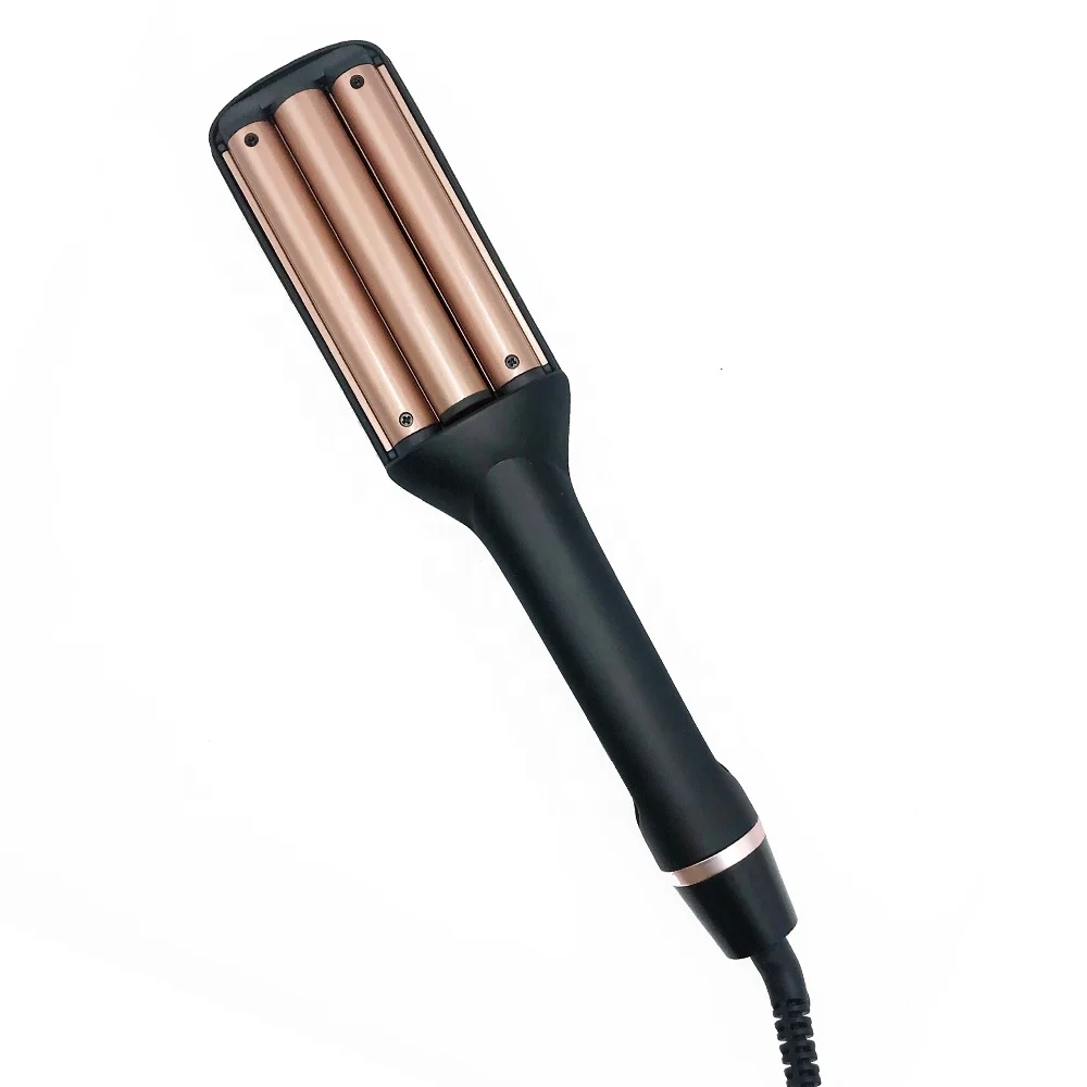 PTC Heater Lockable Portable Professional Electric 3 Barrel Triple Tong Waver Hair Curling Iron