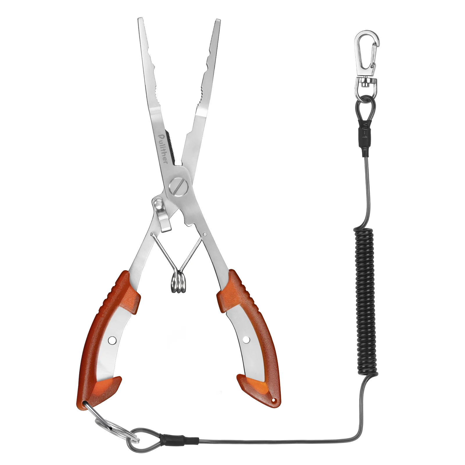 Pullther stainless steel wire cutting machine fishing pliers rubber handle and lanyard accessories commercial fishing tackle