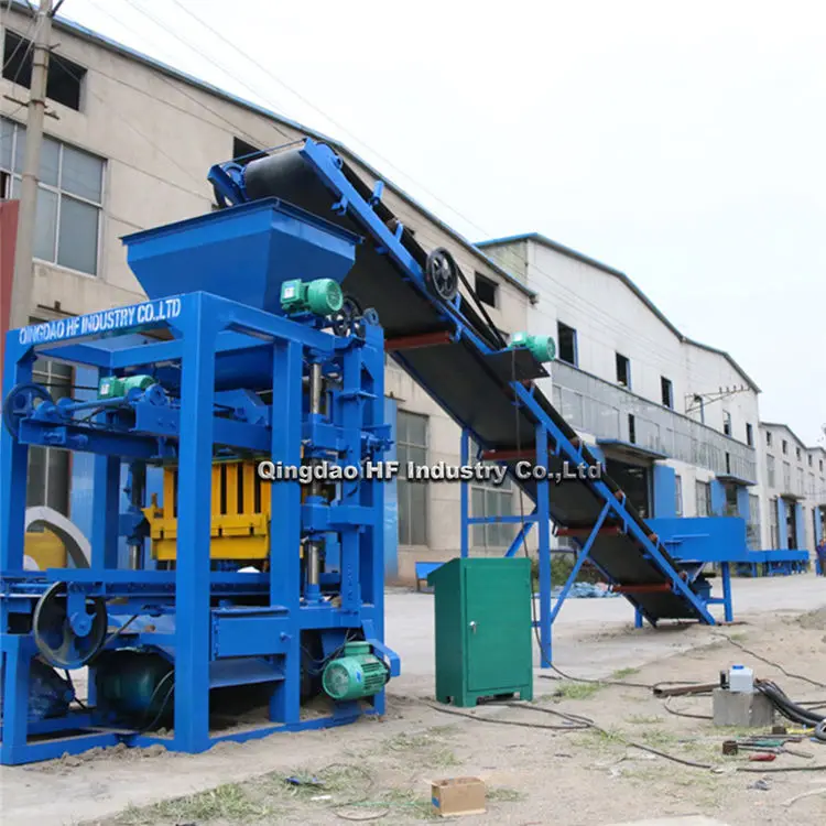 QT4-26 concrete mud brick making machine paver block machinery