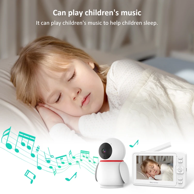 JideTech 1080P 5 Inch Security Cameras With Monitor Wireless WIFI Baby Monitor IP Surveillance Camera