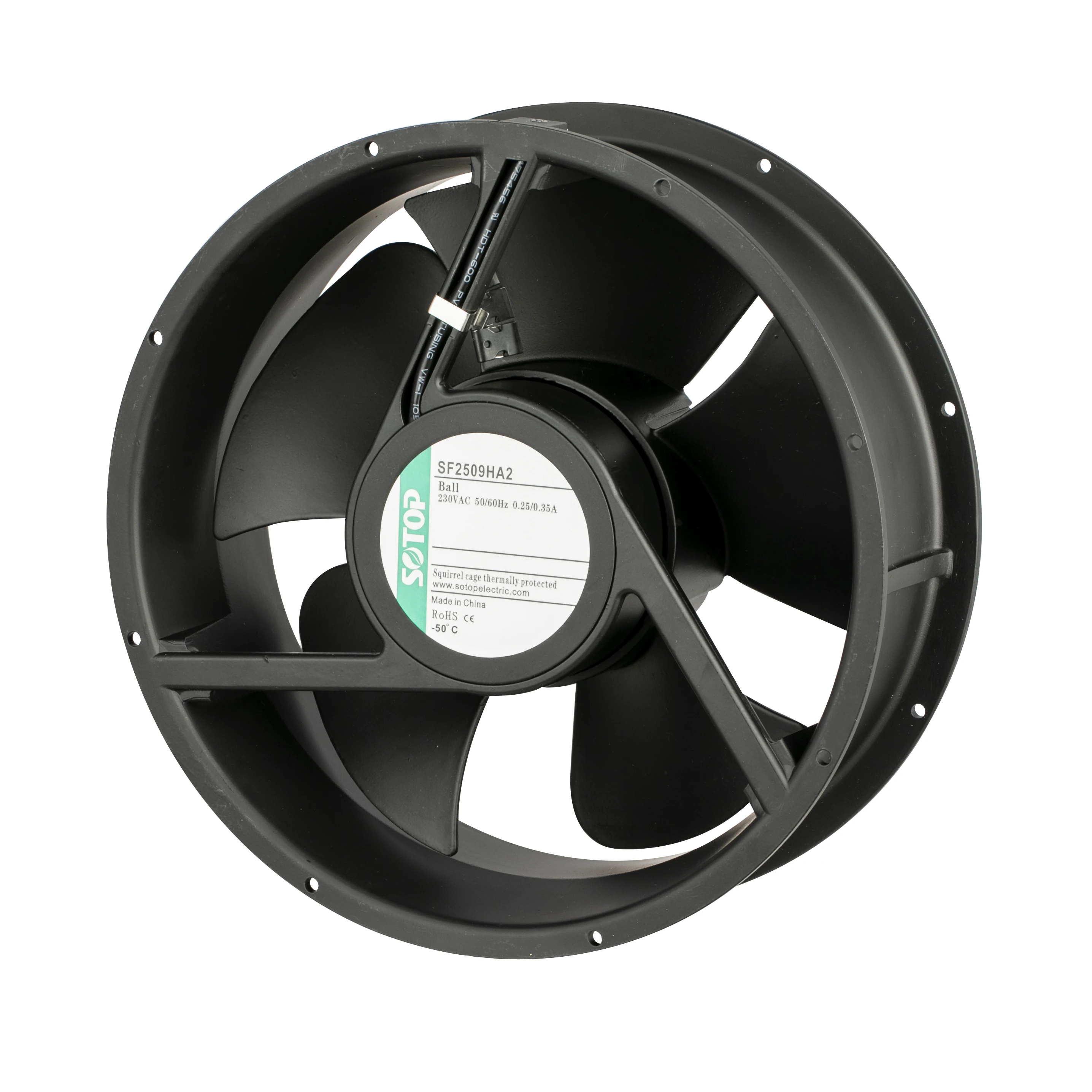 China factory supplier round AXIAL FAN 255x89mm Portable High-Speed Ventilation Fan for Wind Power
