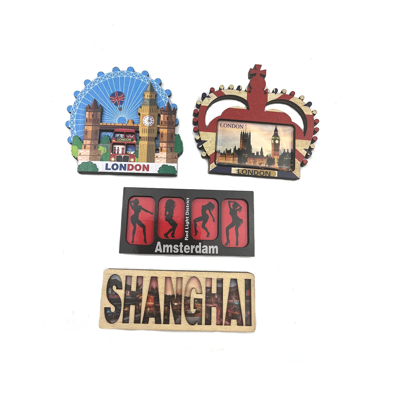 Holland   wooden fridge magnet custom manufacturer  photo frame  tourist souvenir making machine  paper sticker  fridge magnet