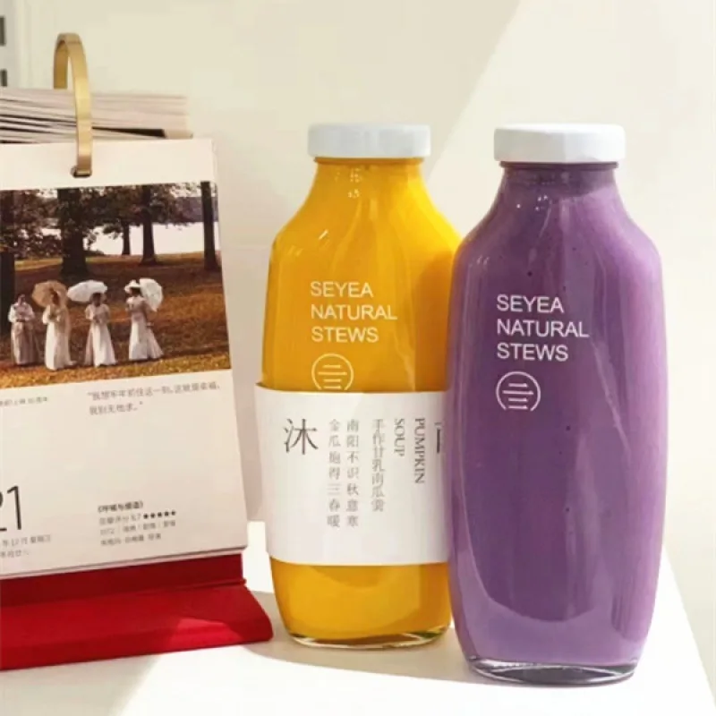 Custom Milk Orange Mango Empty Fruit Drink Juice Bottle 500ml Packaging For Juice