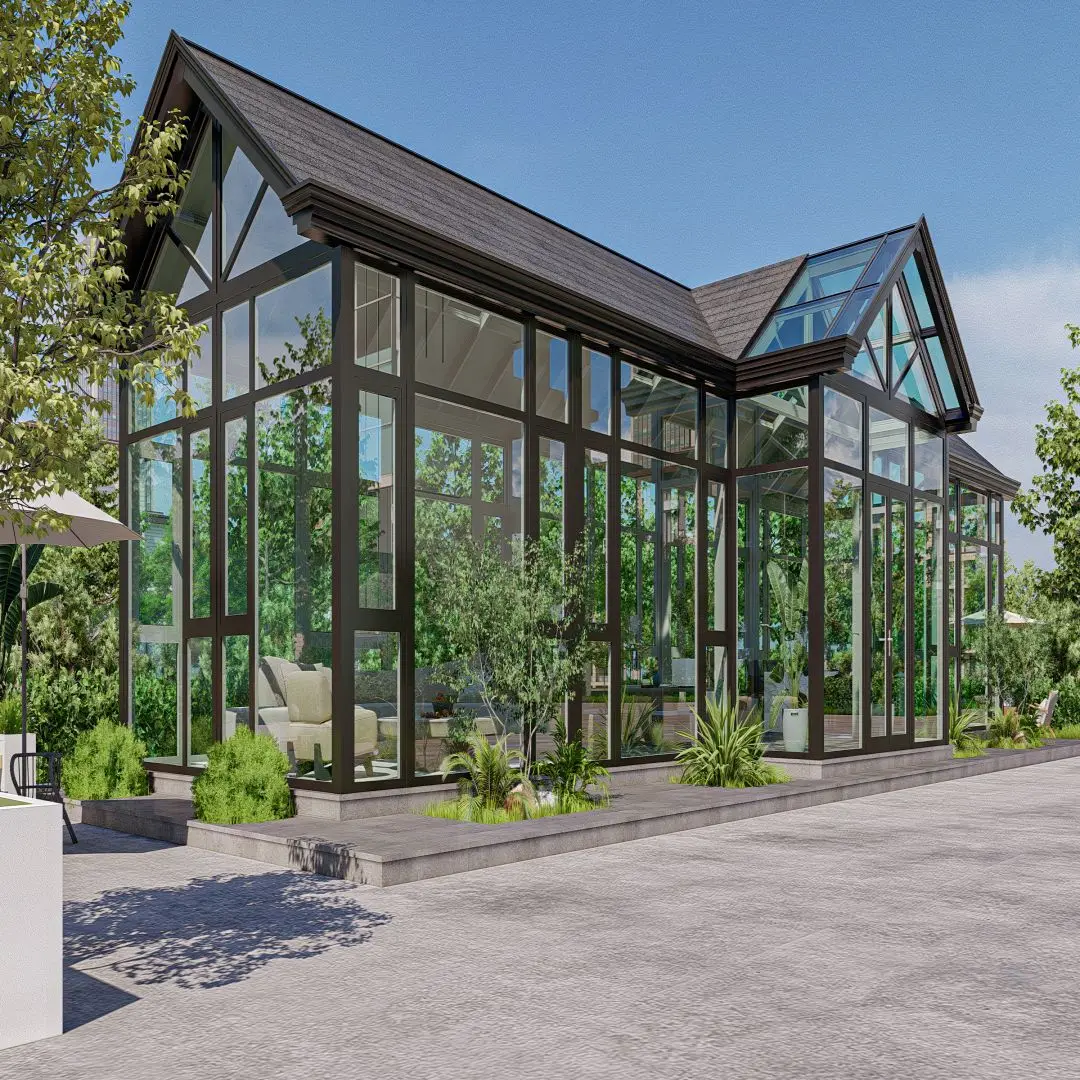 Sunmate ASGGR138 Aluminum Sunroom House Glass House Premium Quality Greenhouse Factory