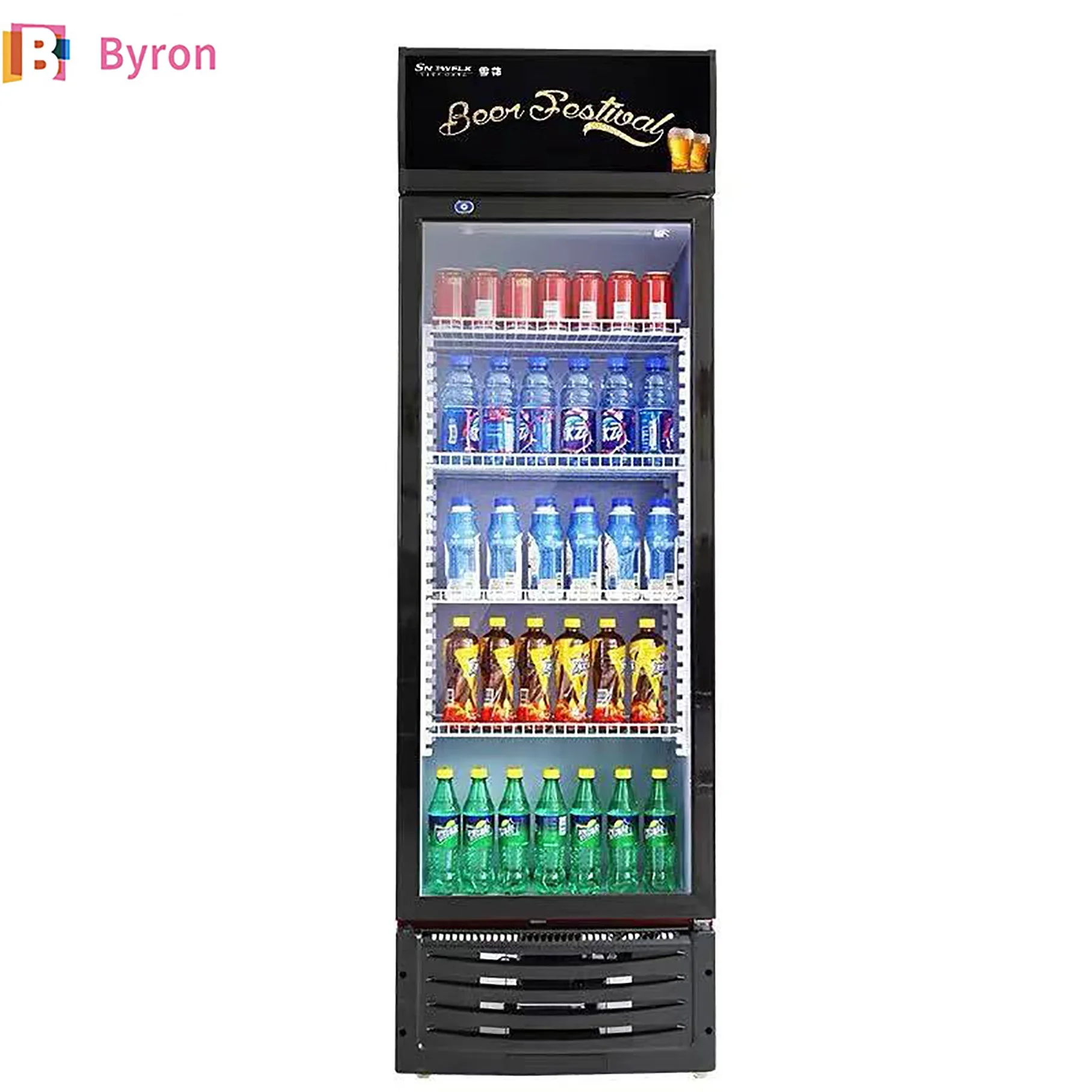 300L Factory one door fridge mini home refrigerator hotel mini fridge minibar Beverage cabinet