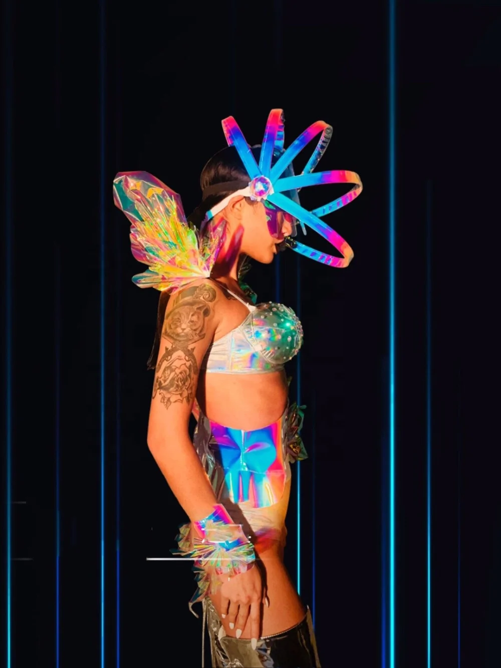 Women Stage Outfit Rave Clothes Jazz Dancer Performance Wear Nightclub Bar Female Singer Dance Costumes Party Bikini Set