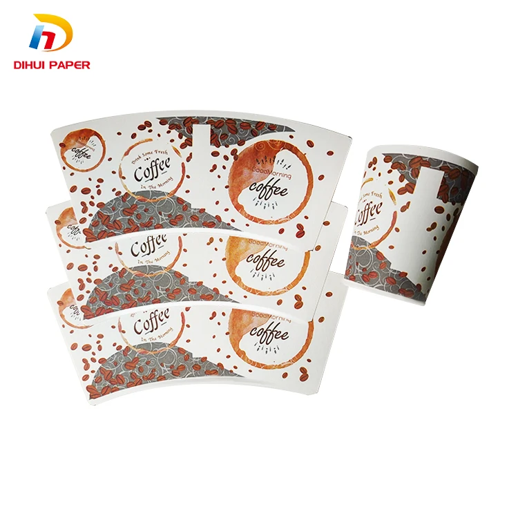 Nanning Dihui Paper Product Coffee Cup Printing Raw Materials For Carton Paper Cups Custom Paper Cup Fan