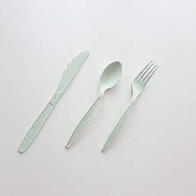 China Factory PLA Biodegradable Plastic Knife Fork and Spoon Disposable PLA Utensil