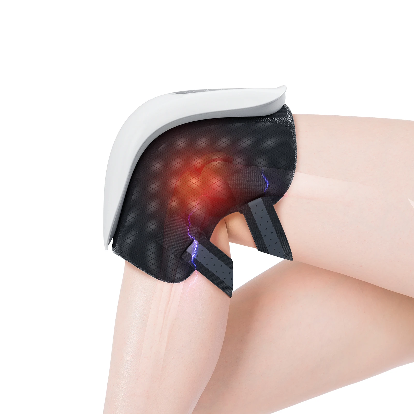 Factory Price Heat TENS EMS Therapy Vibration Heating Knee Massager Machine for Home Office Sports