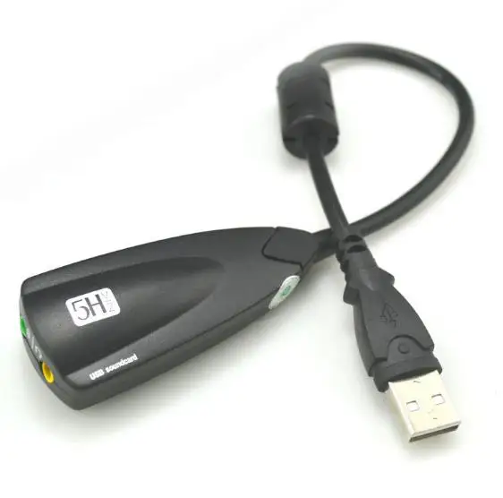 Внешняя звуковая карта USB 7 1 адаптер 5HV2 к 3D CH антимагнитный звук гарнитура микрофон разъем 3 5 мм для ноутбука