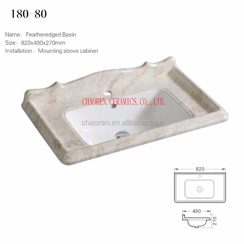 hotel sanitary ware basin bathroom cabinet sink ceramic basin