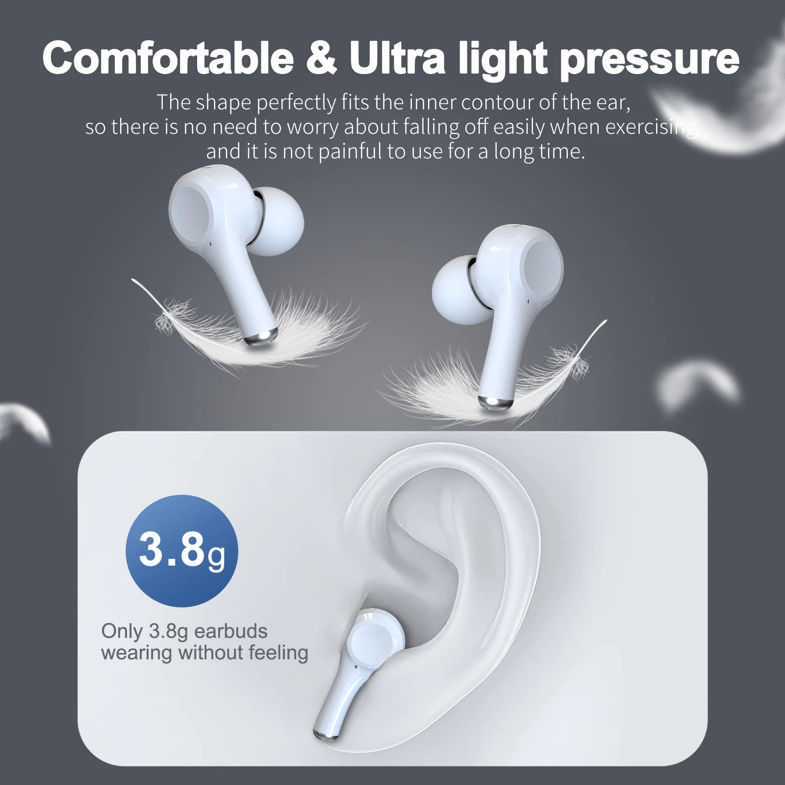 Amazon Top Seller Gaming Headset Wireless Ear buds Airbuds ANC ENC J7 Noise Cancelling Earbuds Headphone Accessories for phone