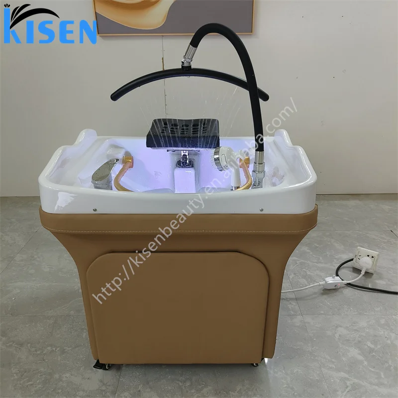 Kisen Head Spa Shampoo Basin For Hair Salon Equipment Complete Functions Multi -Purpose Use Connect With Pipes