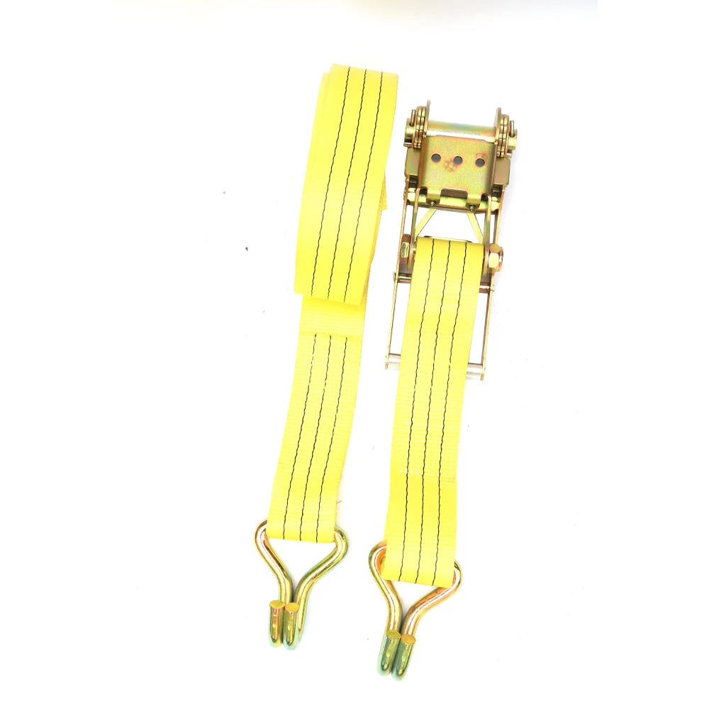 10ton motorcycle tie down straps polyester webbing for ratchet tie down straps ratchet strap with double J hook