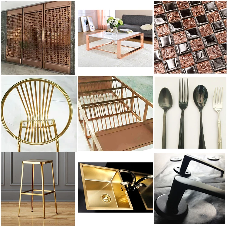 Mosaic glass ceramic tiles/plate coating production line/Colorful ceramic tiles PVD vacuum chrome ionceramic tile pvd plating ma