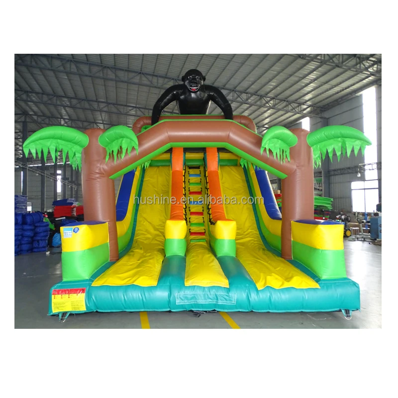 inflatable toys accessories slide commercial outdoor kids Gorilla monkey inflatable dry slide backyard blow up inflatable slide