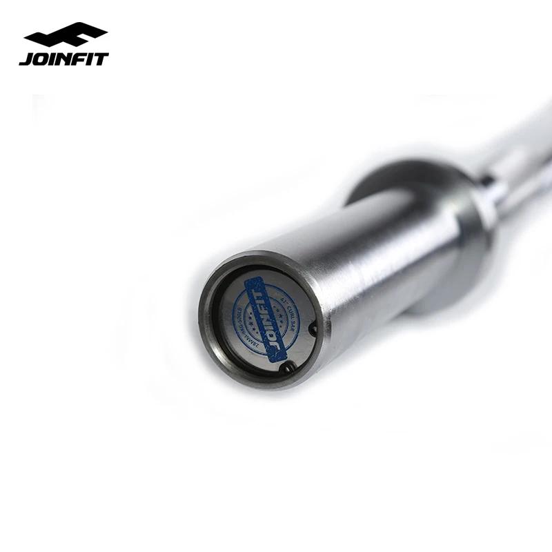Joinfit Threaded Solid Chrome Barbell Bar, Steel EZ Curl Bar and Power Lifting