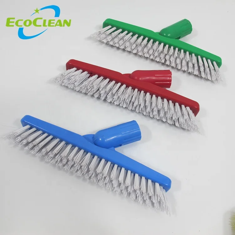 EcoClean Commercial Tile and Grout Cleaning brush, Sanitation corner scrub , stiff bristle tile scrubber  brush