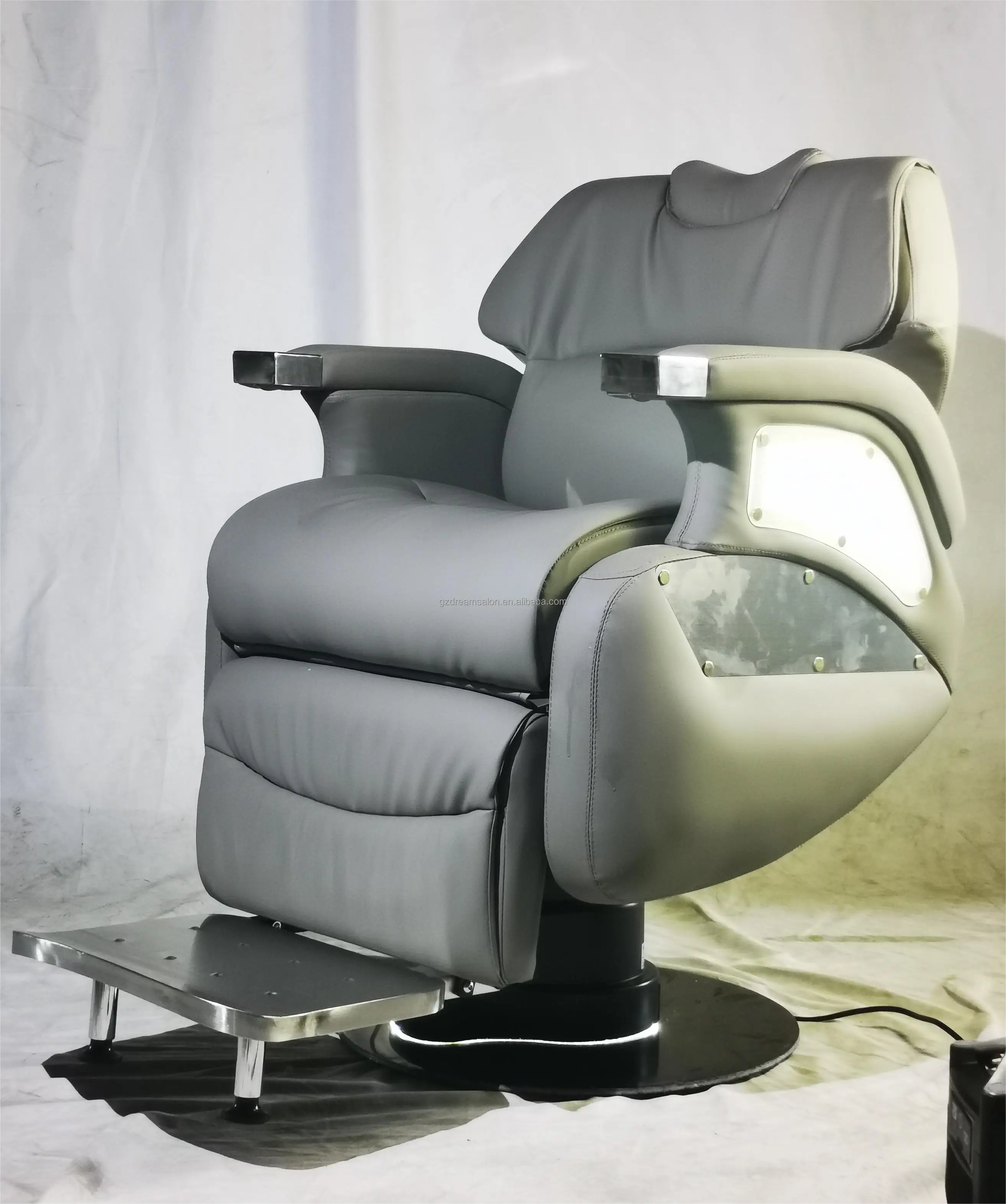 DREAMSALON 2023 Latest Unique Design Grey Facial Care Funiture Salon Electric Pneumatic Backrest Comfortable Hair Care Chair