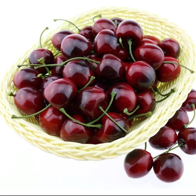 Cheap Lifelike Artificial Fruits imitation Fruit for Home Decorative cherry