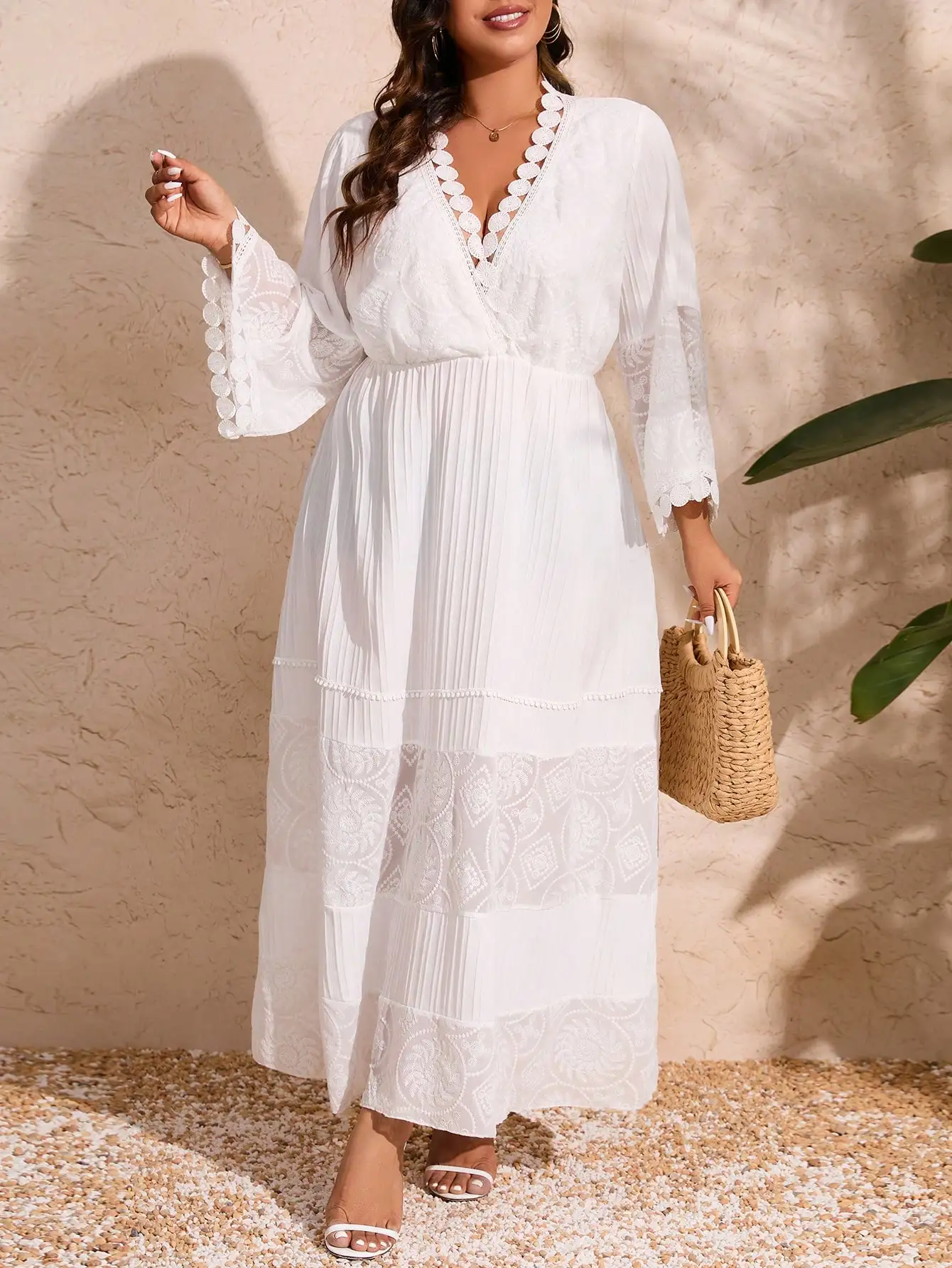 Custom women Modest elegant sleeveless dress Summer vacation style digital print solid color silk dress