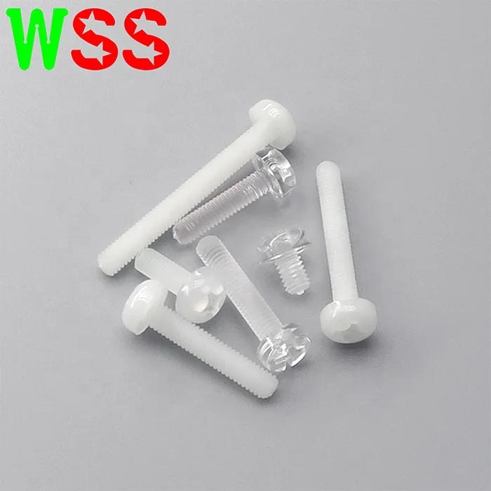 Fillister Head Cross Recessed Round Plastic Round Fillister Screw nylon plastic screw nylon screw