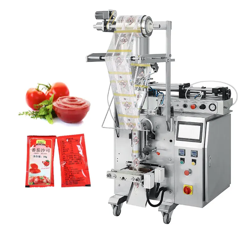 tomato paste filling and sealing water pouch packing machine price,sauce sachet packaging machine