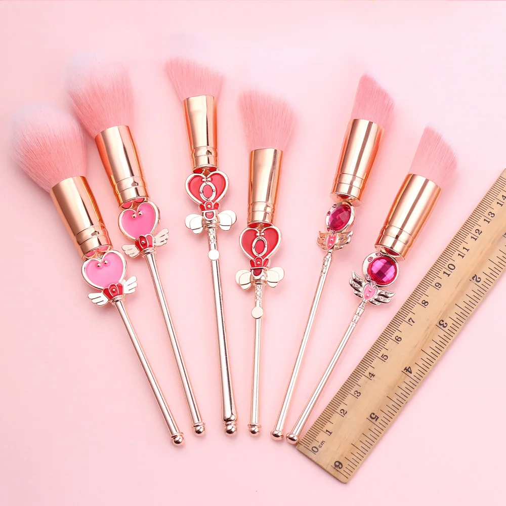 Cartoon Style Sailor Moon Personalize Patent 8pcs Makeup Brush Set Cosmetic Powder Foundation Eyeshadow Brush For Girls Gift
