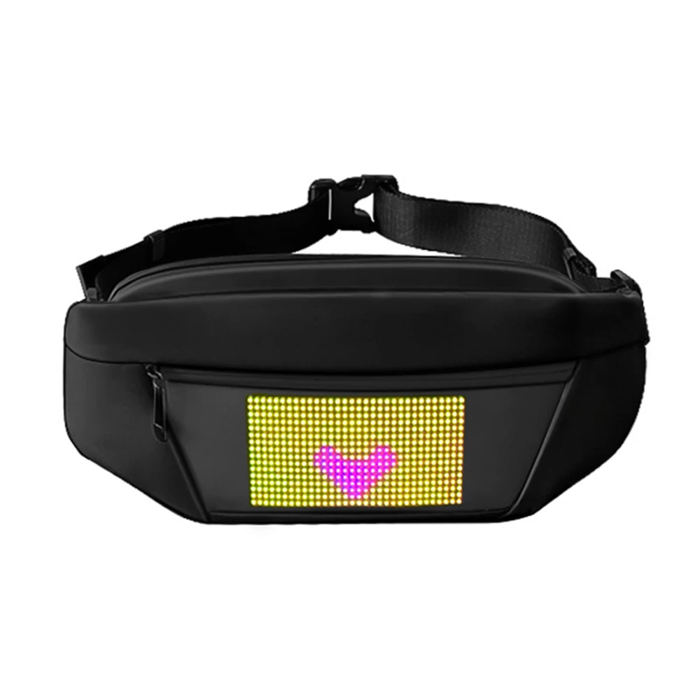 Mobile App Control Led Sports Bag Promotion Led Backpack Dynamic Full Color Led Screen Display 3D Backpack Smart Pixel Chest Bag